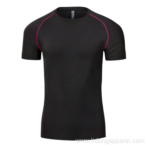 Wholesale Adult Short Sleeve Fitness Sport Men T-shirt